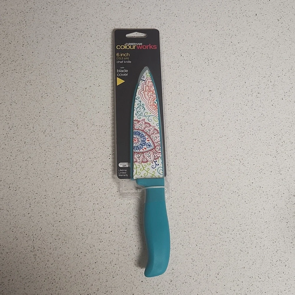 Farberware ColourWorks Dishwasher Safe 2 Knife Set w/Blade Covers